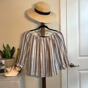 Off-the-Shoulder Linen Top